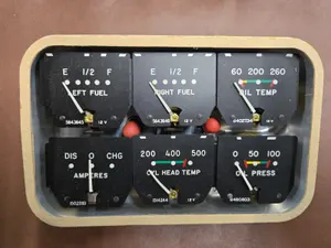NOS  Piper Aircraft Twin Engine Instrument / Gauge Cluster - PN: 5655145